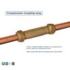Everflow Compression Coupling Fitting with Packing Nut, Brass, 5" Length 1" BRCL0100-NL